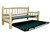 Lacquer Finish Hand-Peeled Rustic Day Bed w/Trundle