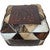 Large Square Hair on Hide Ottoman - Patchwork Colonial