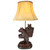 Trudging Mama Bear Black Forest Lamp