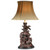 There You Are Black Forest Lamp with Linen Shade