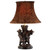 Helping Bears Black Forest Burlwood Lamp