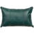 Mountain Sierra Peacock Leather Pillow with Fabric Back