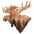 Majestic Moose Head Wood Wall Art