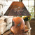 Mesquite Turquoise Lamp with Copper Horse Shade - 25 Inch