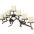 Metal Pinecone Candelabra