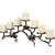 Metal Pinecone Candelabra