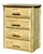 Unfinished Hand-Peeled Rustic Chest with 4 Drawers