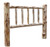 Lacquer Finish Hand-Peeled Rustic Log Headboard - Full