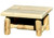 Lacquer Finish Hand-Peeled Rustic Log Footstool
