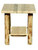 Lacquer Finish Hand-Peeled Rustic Nightstand with Shelf