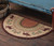 Moose & Pinecone Half-Round Braided Rug