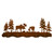 Moose Family II Scenic 5 Hook Coat Rack