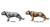 Mountain Lion Cabinet Knob - Set of 2