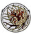 Pinecone Medallion Stained Glass Window
