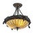 Oak Panes Semi Flush Mount Fixture