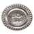 Pie Crust Edge Stag Tray Plaque - Silver