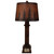 Aspen Square Wooden Table Lamp with Poplar Bark Accent- Pine Tree Grove Shade