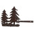 Pine Tree Metal Curtain Tie Backs
