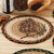 Single Pinecone Round Jute Trivet