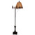 Burnt Sienna Iron Arm Floor Lamp with Pine Trees