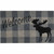 Plaid Moose Welcome Doormat