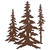 Ponderosa Triple Pine Wall Art