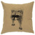 Racoon Linen Pillow - Straw