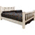 Ranchman's Bed with Laser-Engraved Wolf Design - Full