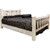 Ranchman's Bed with Laser-Engraved Wolf Design - Queen
