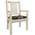 Ranchman's Captain's Chair with Woodland Upholstered Seat & Clear Lacquer Finish