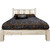 Ranchman's Platform Bed with Laser-Engraved Bear Design - Cal King