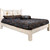 Ranchman's Platform Bed with Laser-Engraved Bear Design - Full