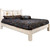 Ranchman's Platform Bed with Laser-Engraved Bear Design - Twin