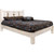 Ranchman's Platform Bed with Laser-Engraved Pine Tree Design - Cal King