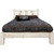 Ranchman's Platform Bed with Laser-Engraved Wolf Design - King