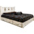 Ranchman's Platform Bed with Storage & Laser-Engraved Pine Design - Queen