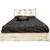 Ranchman's Platform Bed with Storage & Laser-Engraved Wolf Design - Cal King