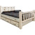 Ranchman's Storage Bed with Laser-Engraved Wolf Design - Twin