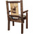 Ranchman's Woodland Upholstery Captain's Chair with Laser-Engraved Elk Design