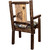 Ranchman's Woodland Upholstery Captain's Chair with Laser-Engraved Wolf Design