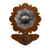 Round Old Silver Berry Robe Hook