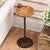 Round Wood Pines Drink Table