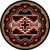 Rustic Cross Black Southwestern Rug - 8 Foot Round