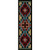 Rustic Cross Blue Southwestern Rug - 2 x 8