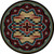 Rustic Cross Blue Southwestern Rug - 8 Ft. Round