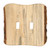 Rustic Edge Blued Pine Double Switch Plate
