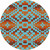 Sacred Trail Red Burst Rug - 8 Ft. Round