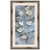 Silver Leaves on Blue I Framed Print