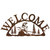 Skier Metal Art Welcome Sign