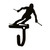 Skier Small Wall Hook